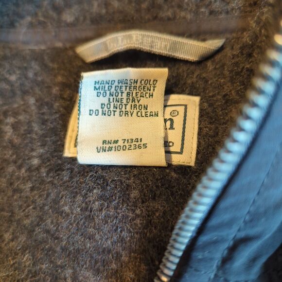 LL Bean Guidepoint Wool Fleece Jacket Mens Large Gray Full Zip - Picture 6 of 7